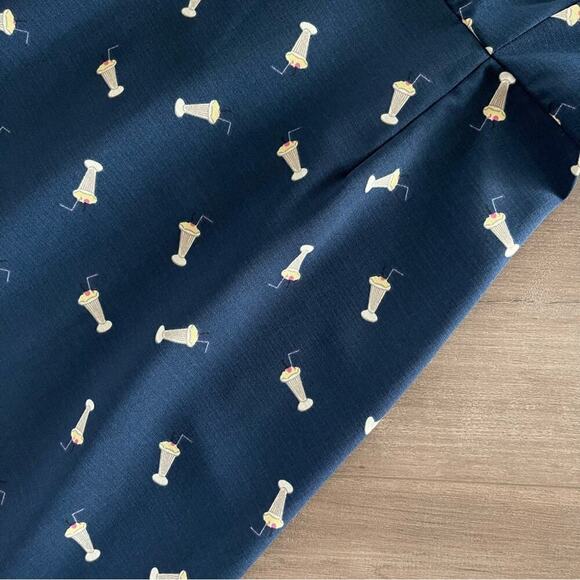 New Modcloth Sugarhill Milkshakes Navy Blue Midi Dress - Picture 4 of 6
